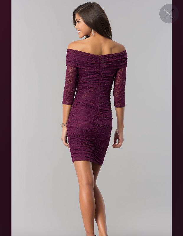 promgirl purple dress