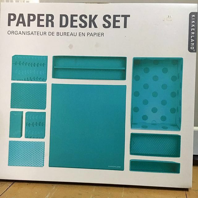 Paper Desk Set Stationery Organiser, Hobbies & Toys, Stationery & Craft