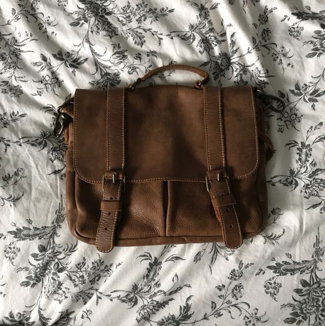 roots leather crossbody bag