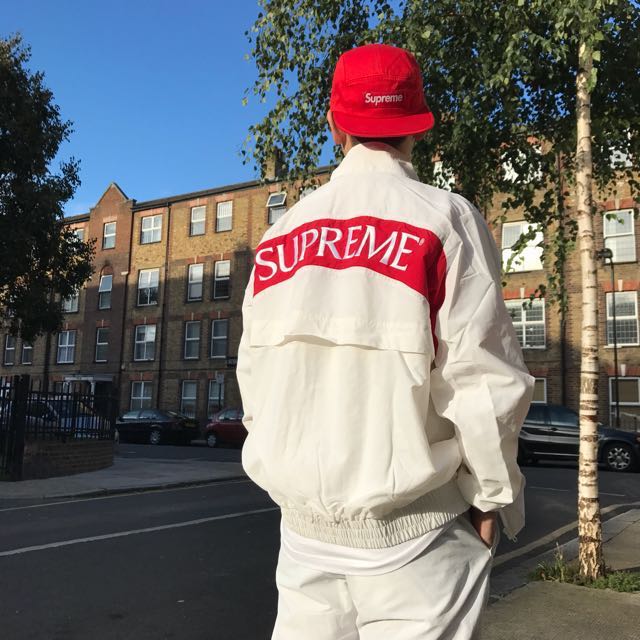 supreme arc logo track jacket 17aw 白 新品 - ナイロンジャケット