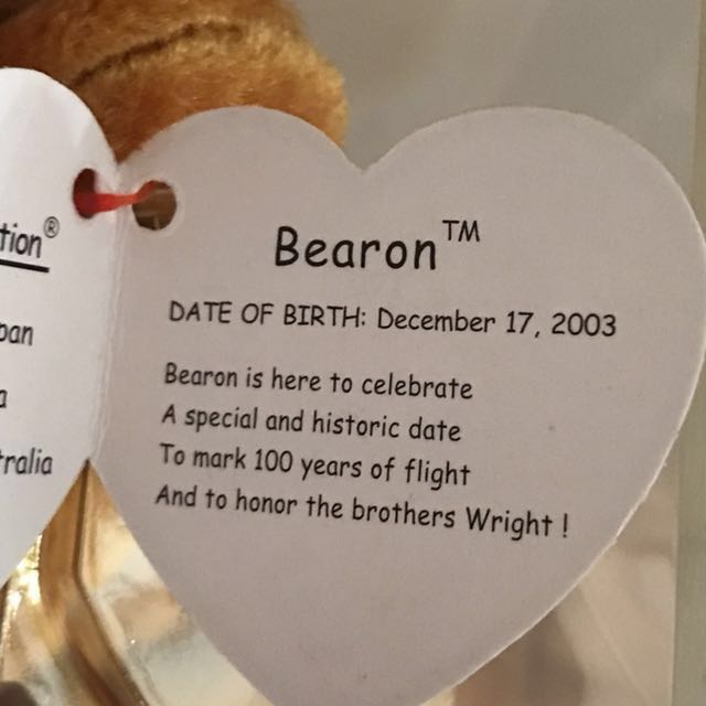 100 years of flight beanie baby