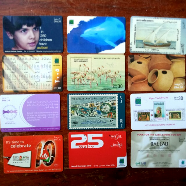 Telephone Cards Used – Collectables Items – Theme – Etisalat – Painting :  Afaq from dubai Women Association – Dharaa Stamps