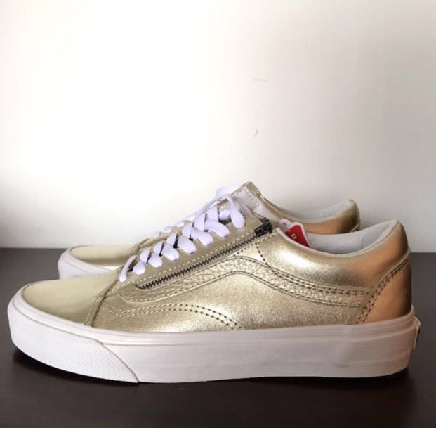 Gold metallic vans online