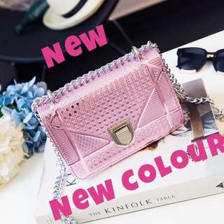 Tas dior wanita diorama metalic