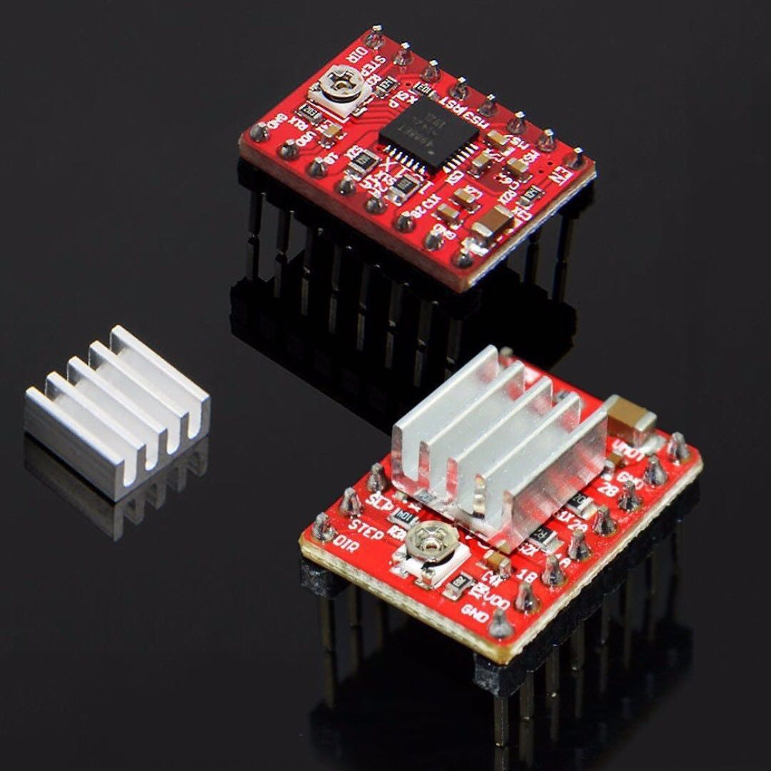 A4988 Stepper Motor Driver with Heat Sink + CNC Shield Expansion Board