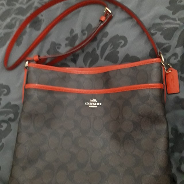 coach orange sling bag