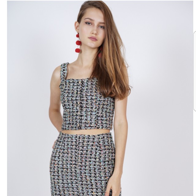 Tweed skirt and deals top set