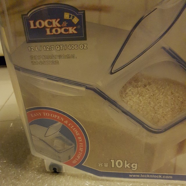 New Lock and Lock 10KG Rice Storage Container, TV & Home Appliances