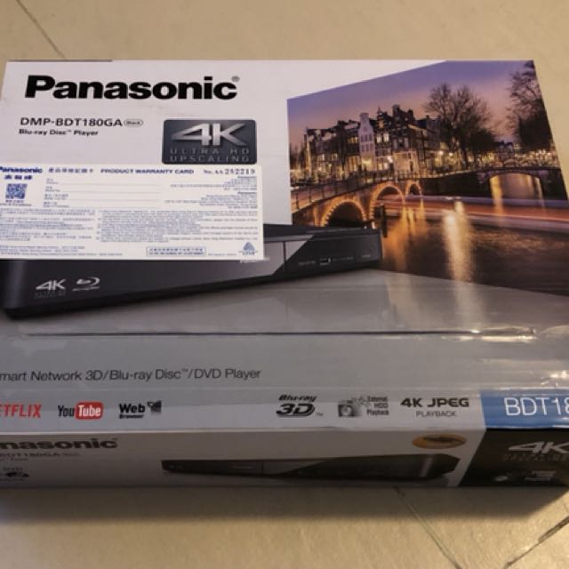 Panasonic Blu-ray Disc Player DMP-BDT180GA, 家庭電器, 電視& 其他 