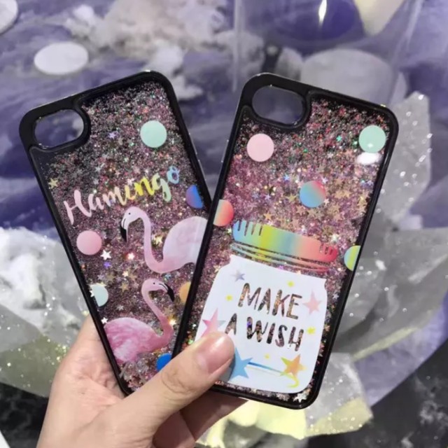 Po Funky Flamingo Make A Wish Jar Glitter Phone Case