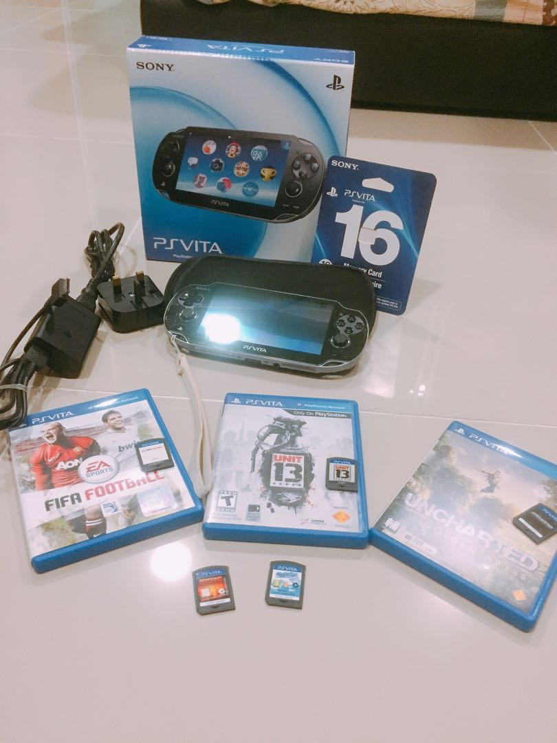 Sony PS Vita 1000 3.60 Henkaku Crystal Black with 4 games