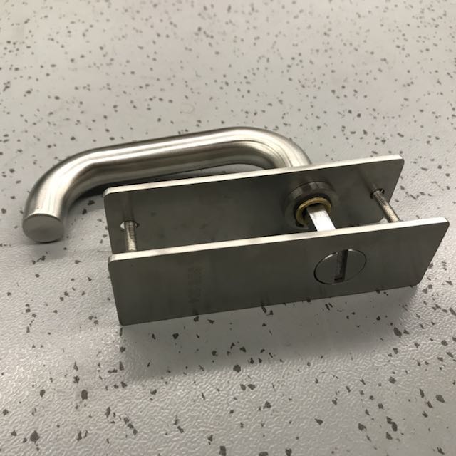 Stainless steel handle lever for PVC toilet door
