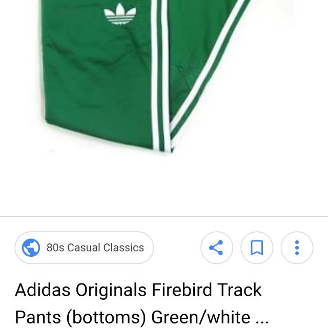 Adidas Originals Firebird Track Pants (bottoms) Green/white