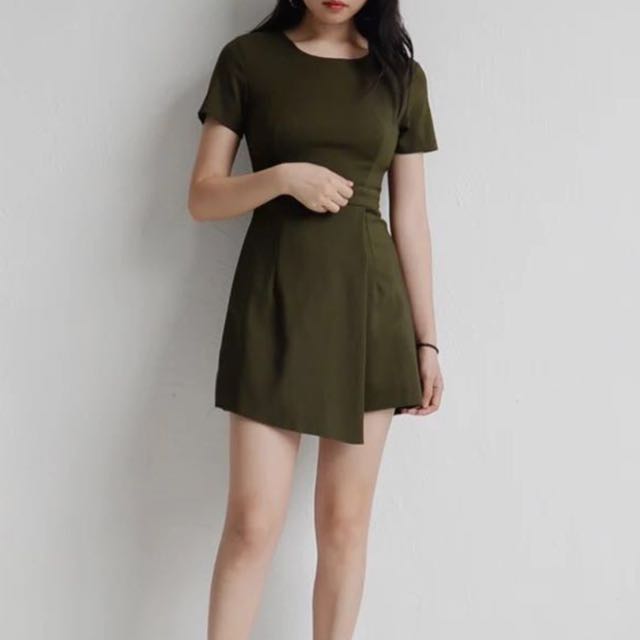 army green playsuit