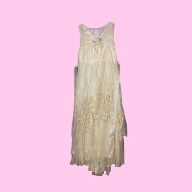 Cream White Gown for kids, Babies & Kids, Babies & Kids Fashion on