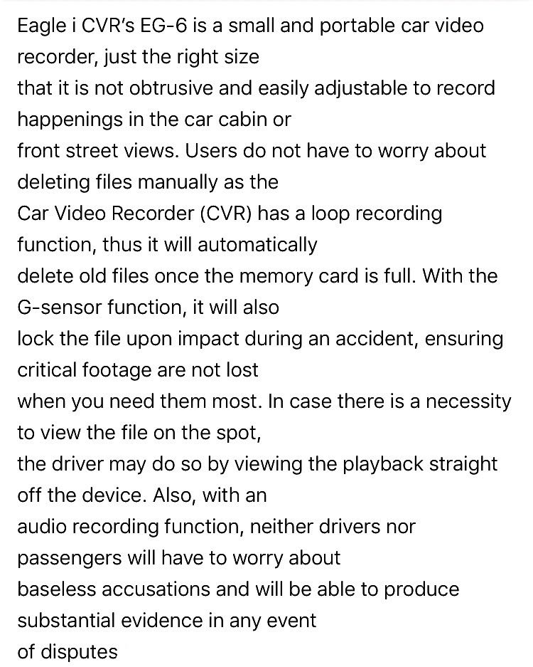 Eagle eye EG6, Auto Accessories on Carousell