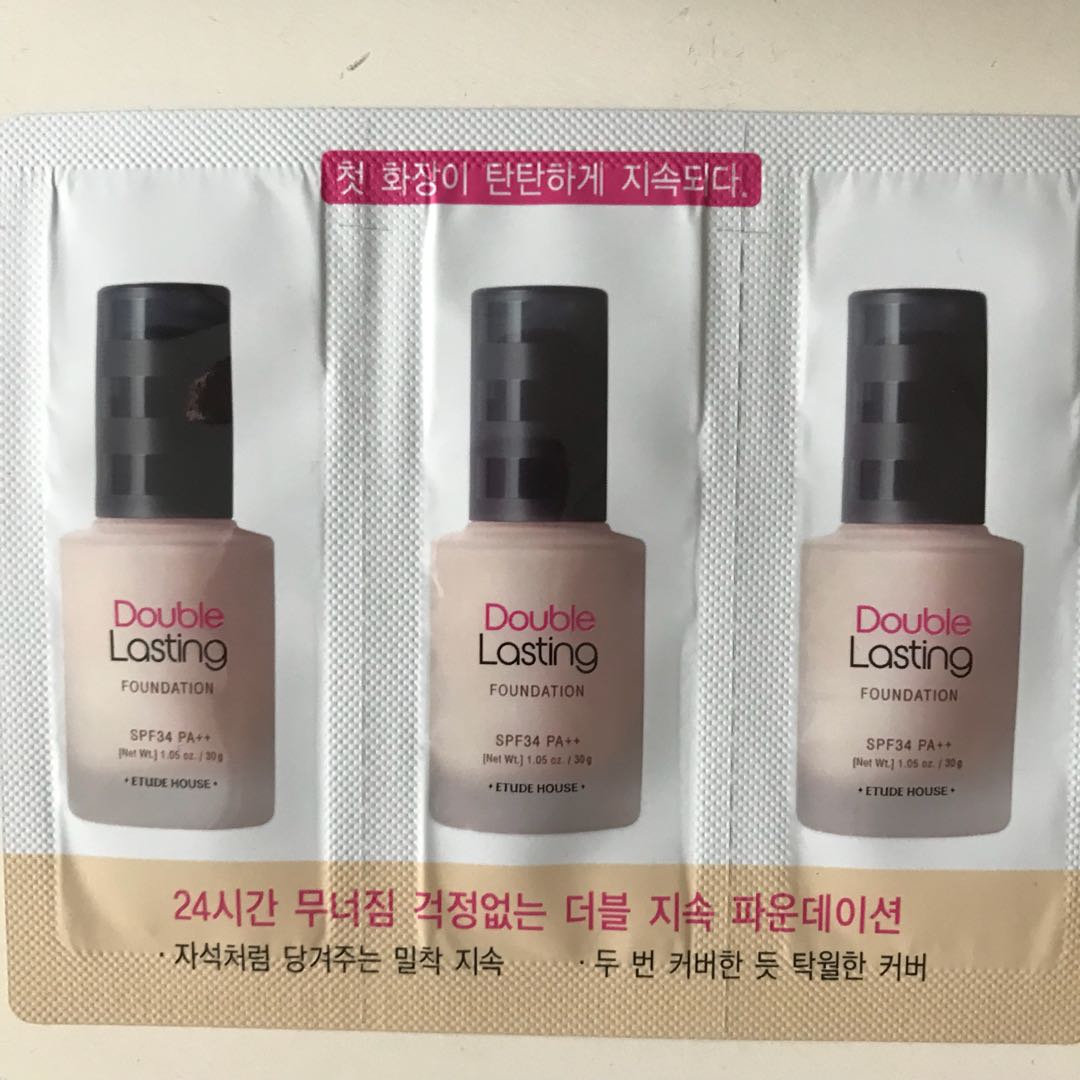 Etude House Double Lasting Foundation Samples Health Beauty