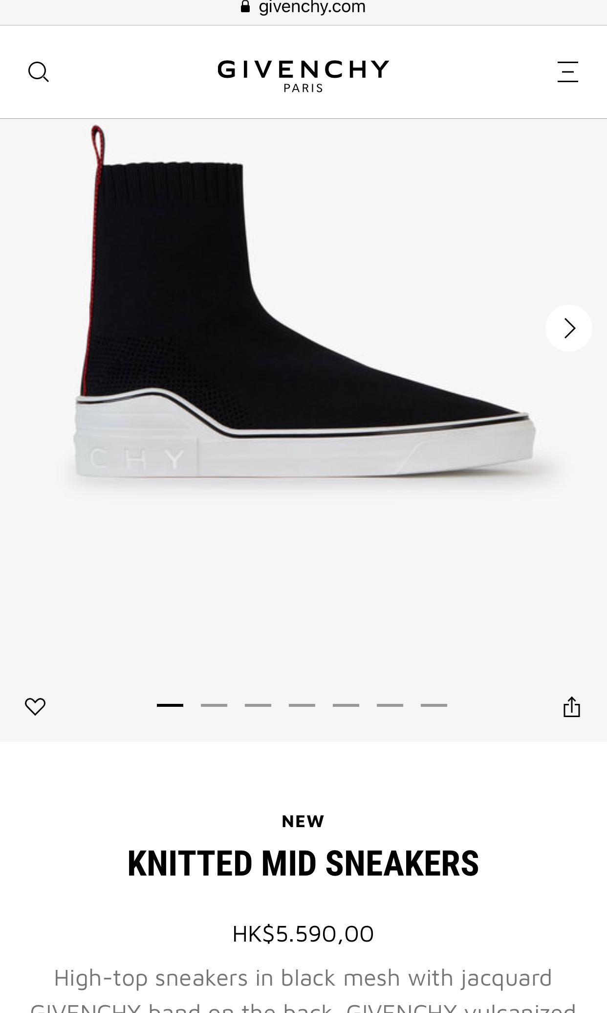 Givenchy knitted top mid sneakers