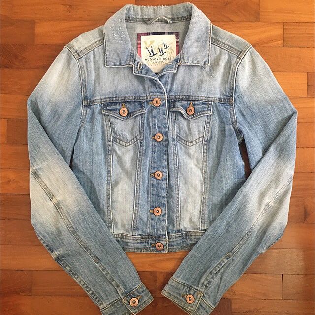 New Look Hudson Rose Cropped Denim Jacket Women S Fashion