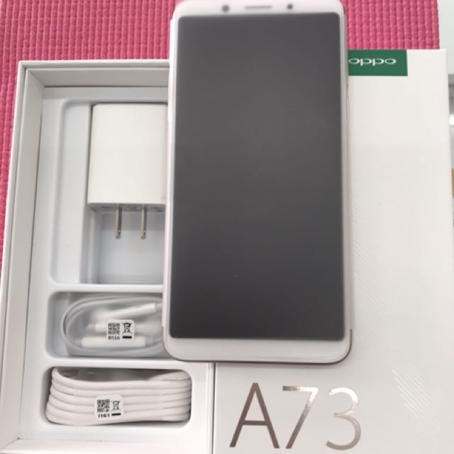 Oppo a73金，6吋大螢幕，中華神腦保固，2019-02-20，拆封檢查新品，盒