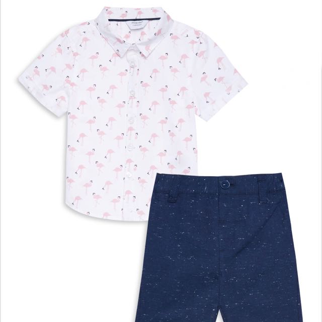 Primark Baby Boy Flamingo Shirt Set Babies Kids Babies Apparel