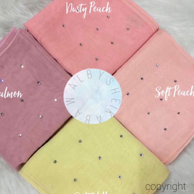 Tudung Bawal Batu Tabur Diamond Muslimah Fashion Scarves On