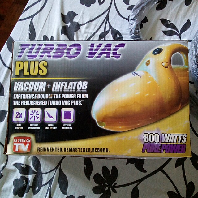 Turbo Vac Plus (Portable Vacuum + Inflator) FREE SHIPPING, TV & Home ...