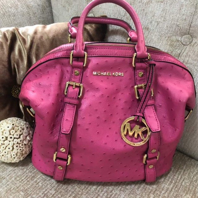 mk bedford ostrich tote