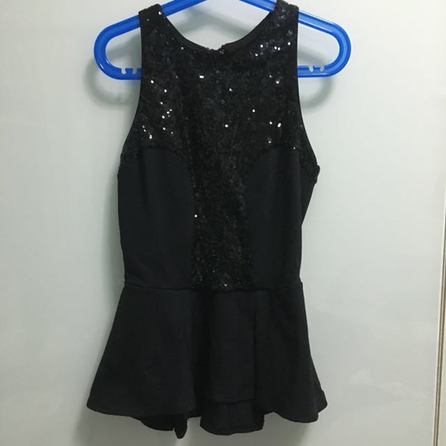 bebe sequin top