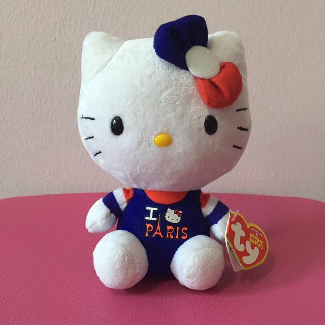 Bnwt Hello Kitty Paris Ty Beanie Babies Plush Toy Toys Games