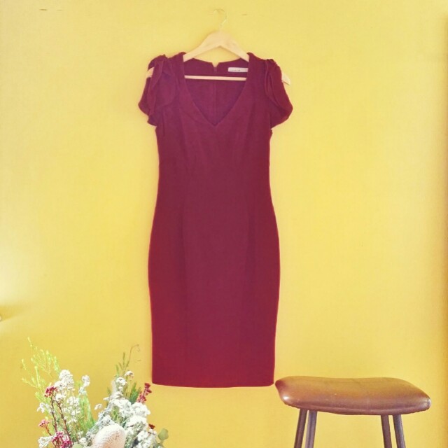 Dark Red Cocktail Dress