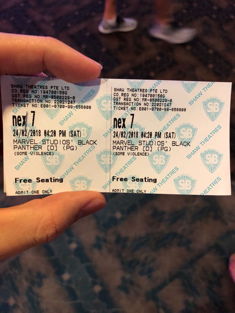 (Free) A pair of Black Panther movie tickets, Tickets & Vouchers, Event ...