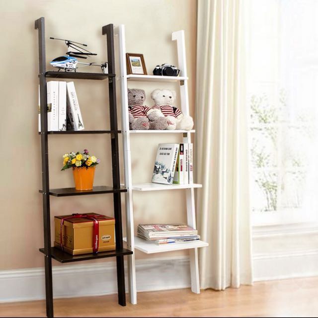 Instock Ladder Style Bookshelf Furniture Shelves Drawers On