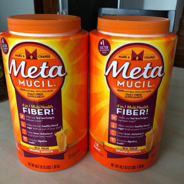 MetaMucil 100Natural Psyllium Fiber Orange Flavor, Health & Nutrition