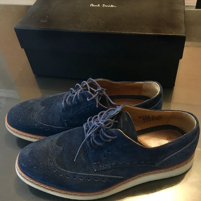 paul smith blue suede shoes