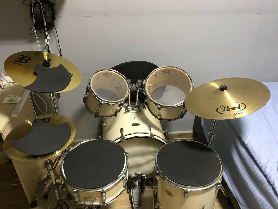 Pearl Target Drum Set Hobbies Toys Music Media Musical pearl-target-drum-set-hobbies-toys-music-media-musical