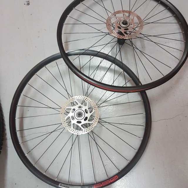 Rims araya 27.5 rims with rotor for sales Sports Equipment Bicycles Parts Bicycles on Carousell