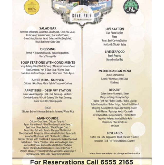 Royal Palm Buffet Orchid Country Club For Two Pax Entertainment Gift Cards Vouchers On Carousell Royal Palm Buffet Orchid Country Club For Two Pax Entertainment Gift Cards Vouchers On Carousell
