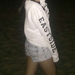East side/hustle White Jumper
