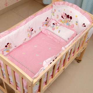 Baby Cot with free bedding sets
