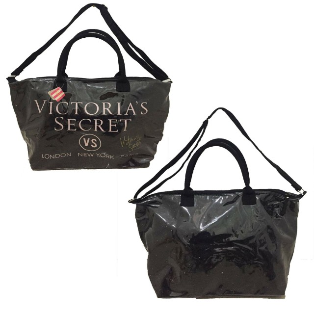 2in1 Victoria s Secret Glitter Bag Black Women s Fashion Bags