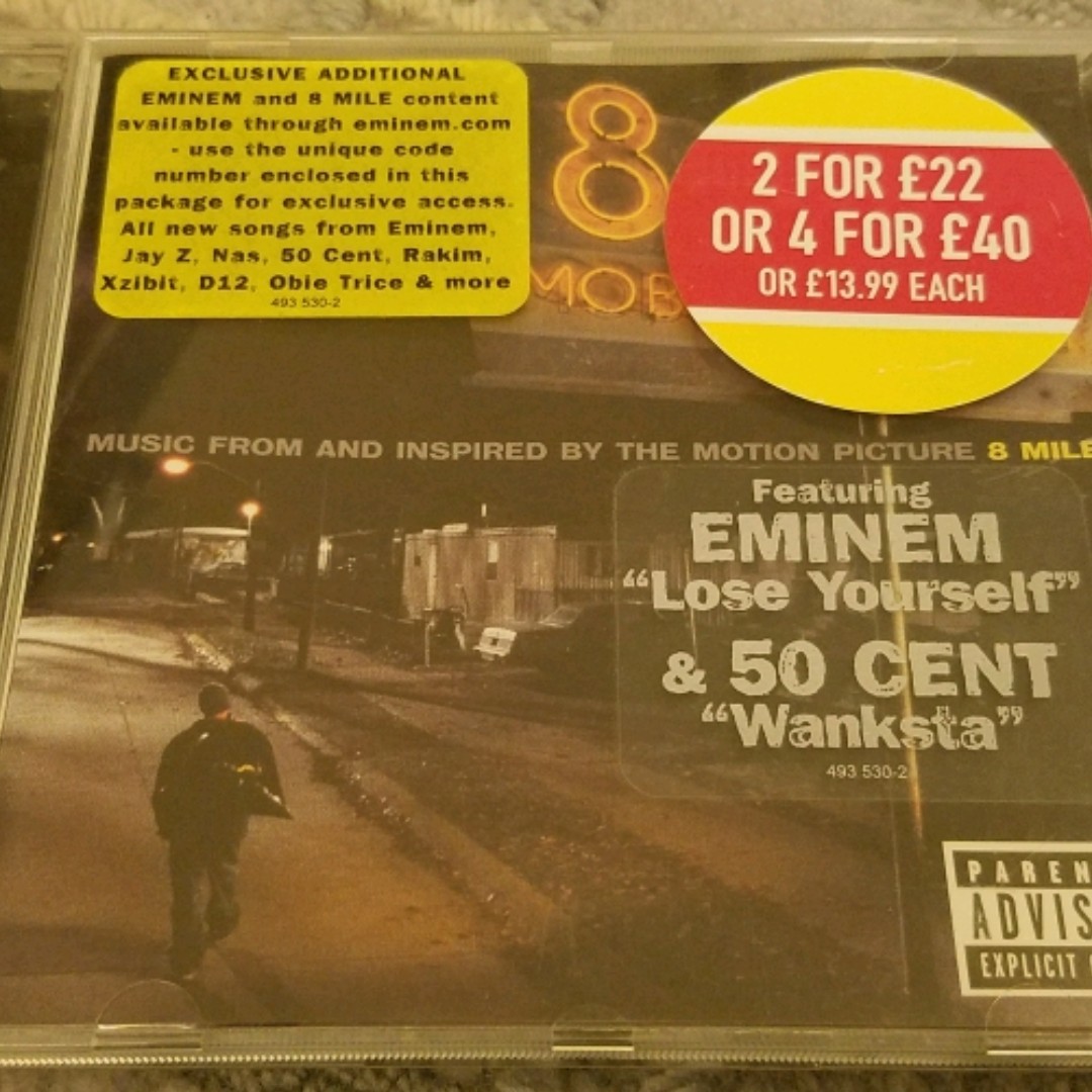 8 Mile Soundtrack Feat Eminem 50 Cent Macy Gray Nas Jay Z Cd