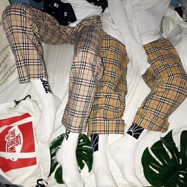 plaid 90s pants