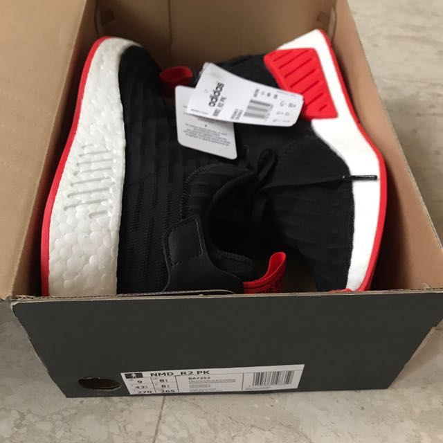 Adidas NMD R2 PK Black/Red DS US 9, Men 