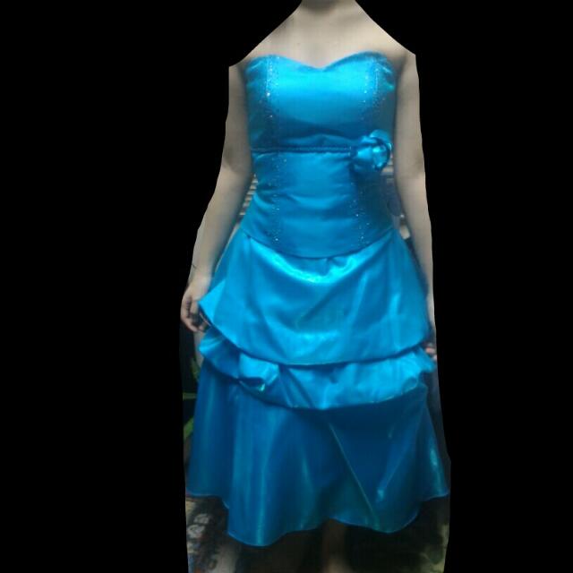Blue/Turquoise Gown (Two-piece) for Rent (Category: Evening dresses & gowns) located in Mandaluyong City. Submitted by julietimaginary (Listing ID 91278208, Image 1). Description: .