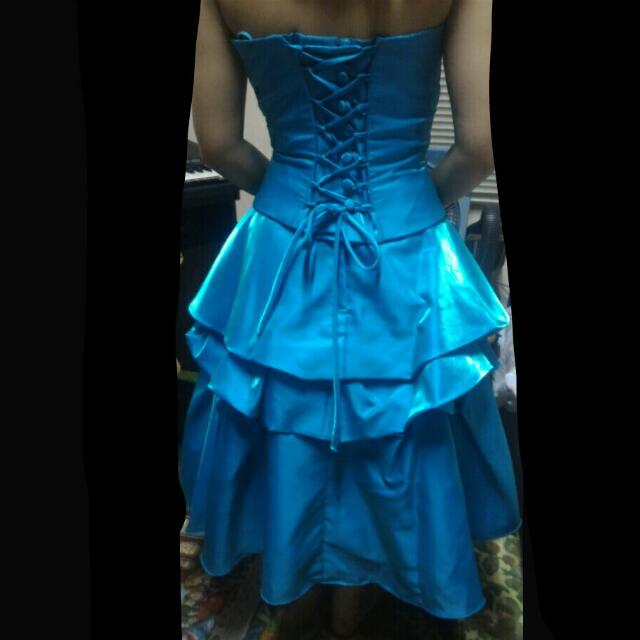 Blue/Turquoise Gown (Two-piece) for Rent (Category: Evening dresses & gowns) located in Mandaluyong City. Submitted by julietimaginary (Listing ID 91278208, Image 2). Description: .