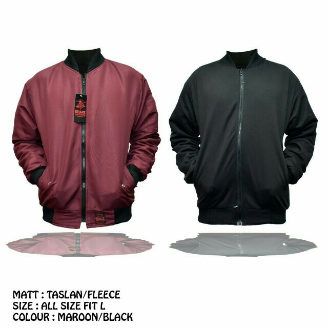 Bomber Polos Taslan Bomber Polos Rbck Fesyen Pria Pakaian