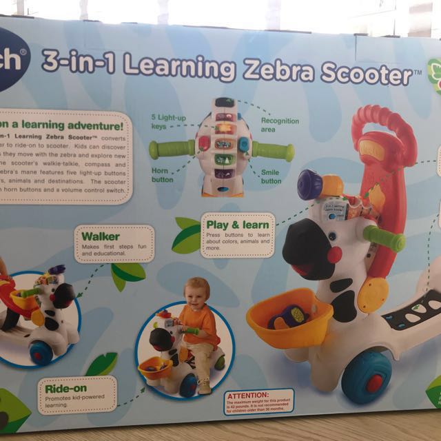3 in 1 learning zebra scooter Outlet
