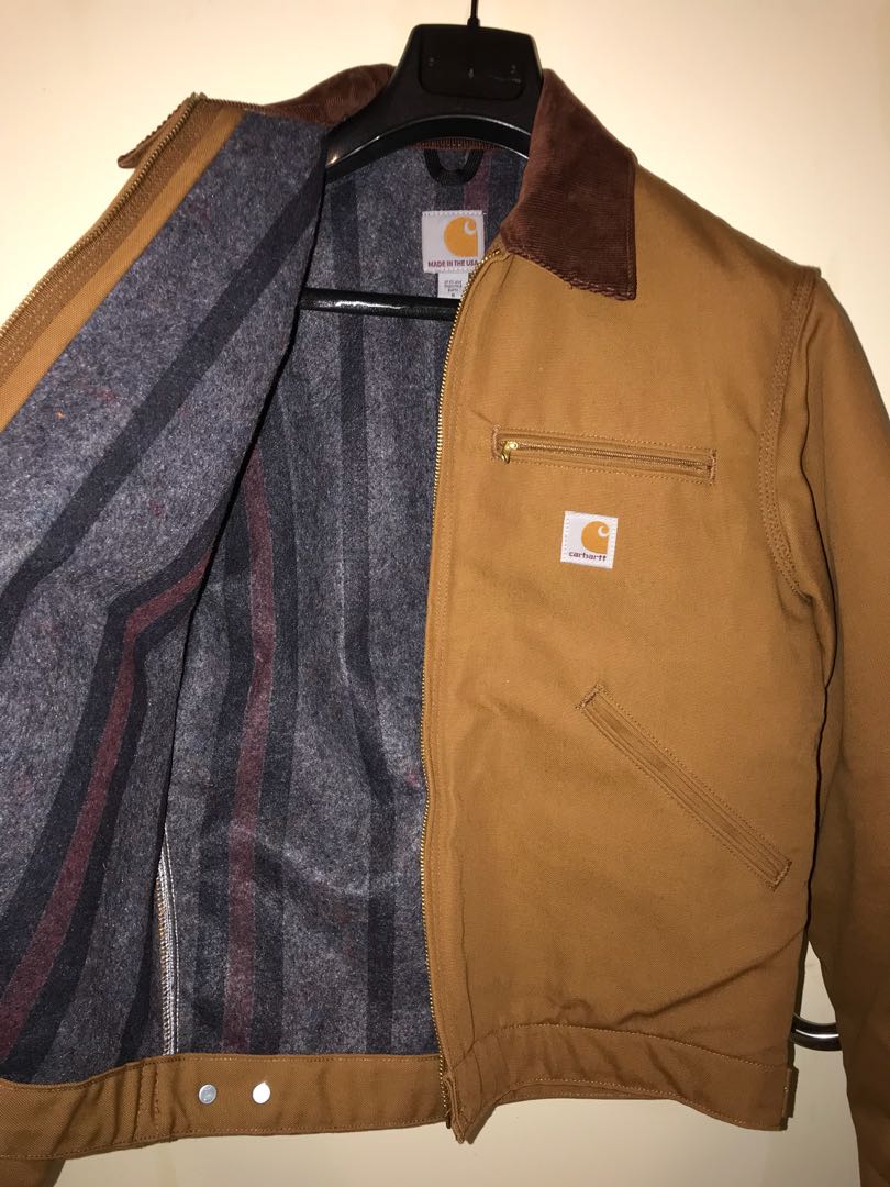 carhartt jacket interstellar Brown colour size S, 男裝, 外套及戶外衣服 Carousell