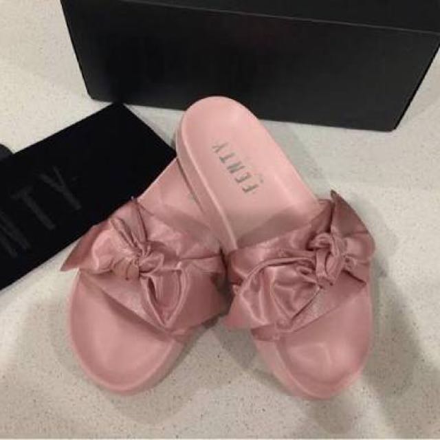 pink puma slides